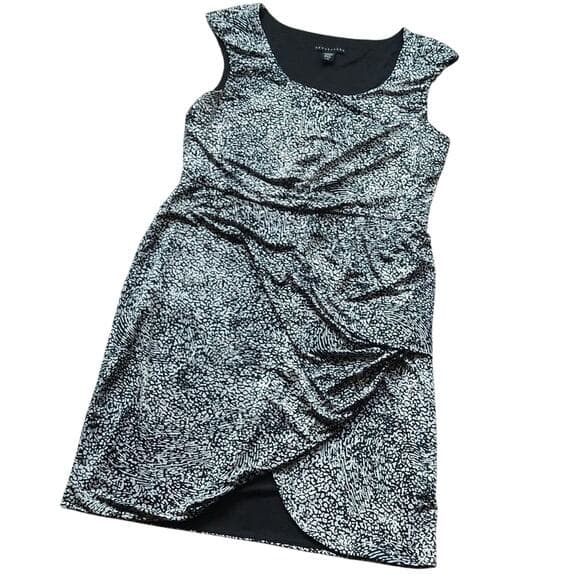 Apostrophe Black And White Sophisticated Shift Dress - Thumbnail 12