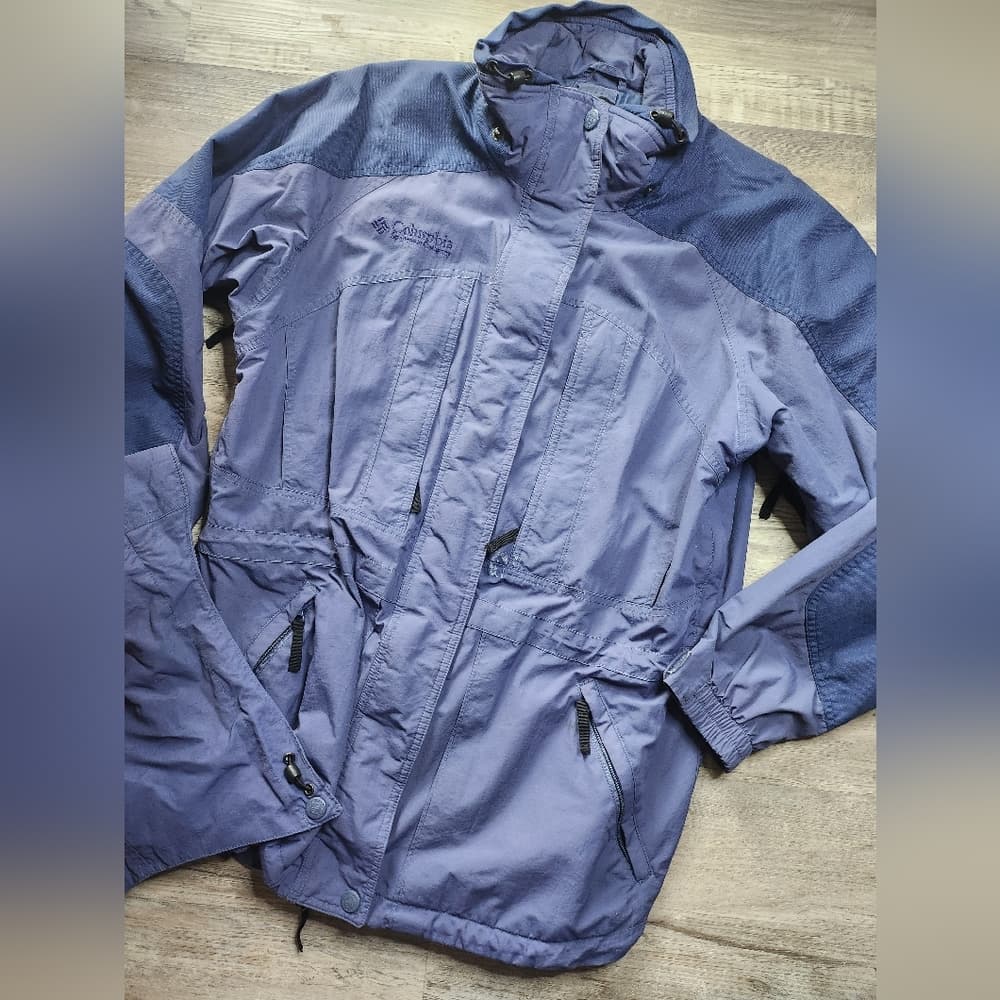 Columbia Two-Tone Purple Sport Interchange Windbreaker Jacket With Hood - Thumbnail 10