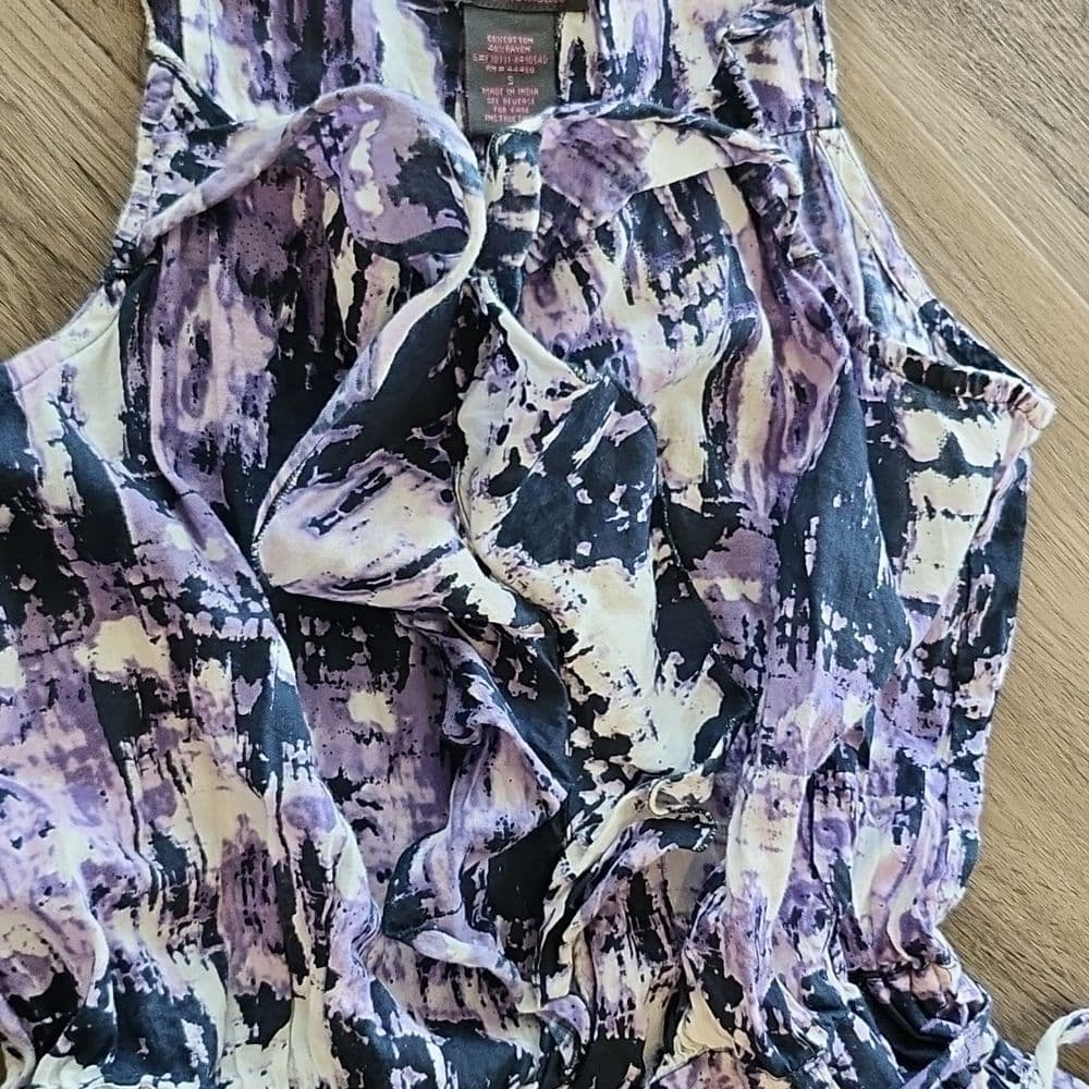 Fire Los Angeles Purple White Cotton Belted Shorts Romper - Thumbnail 2