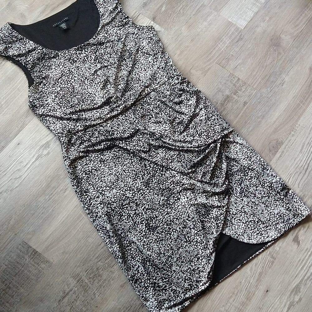 Apostrophe Black And White Sophisticated Shift Dress - Thumbnail 2