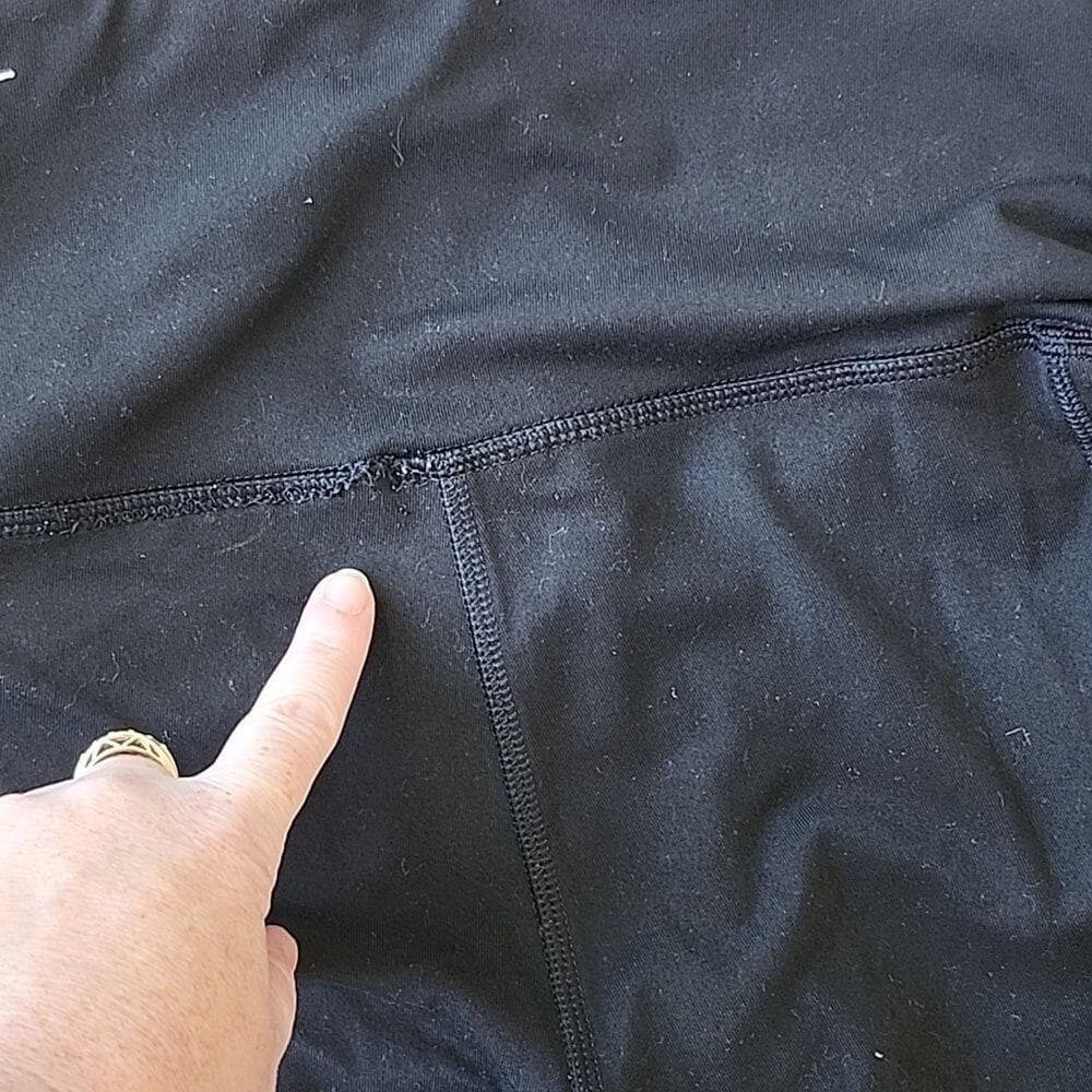 PINK Ultimate Black Athletic Leggings with Zip Pockets and Mesh Cut Outs - Thumbnail 7