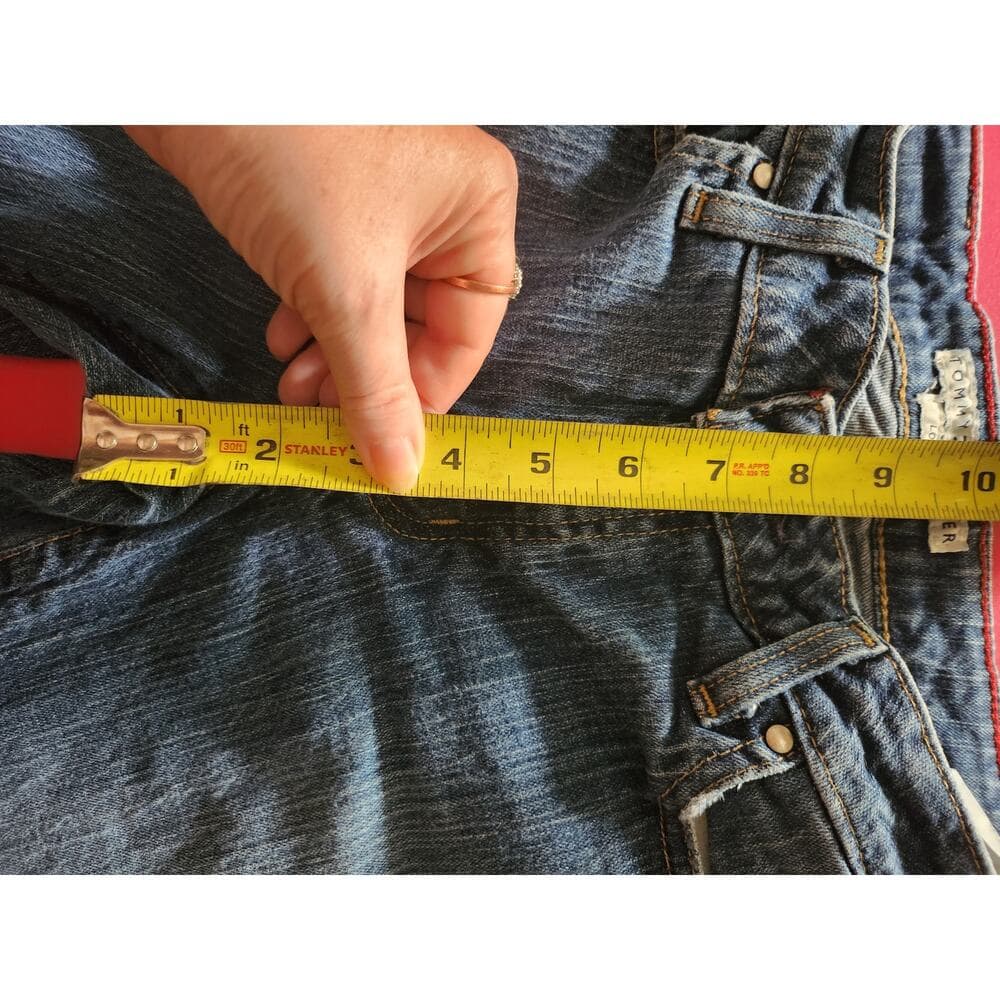 Tommy Hilfiger Cropped Short Low Rise Paper Tag Denim Jeans - Thumbnail 8