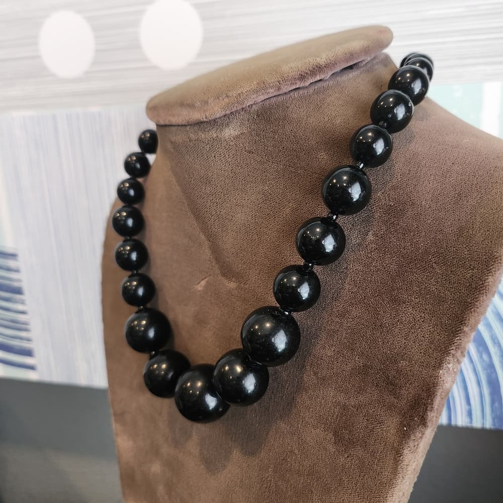 3 Pack Beaded Necklace Set - Red, Green, and Black