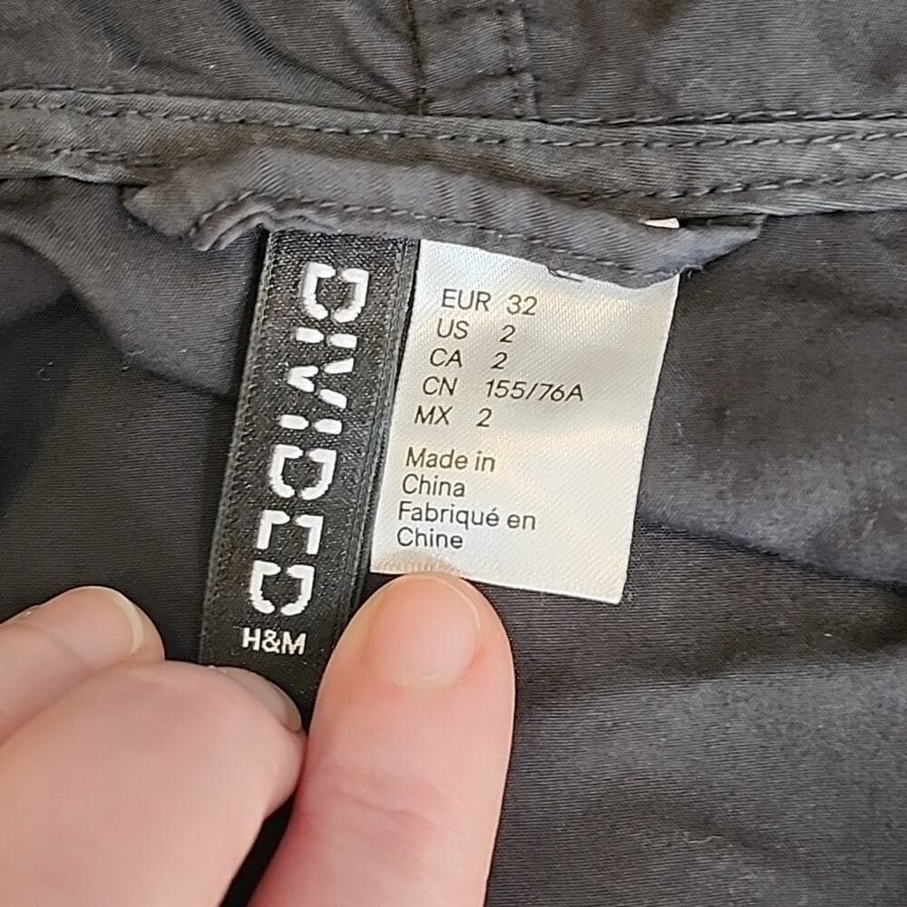 Divided by H&M Black Thin Lightweight Zip up Hooded Fitted Jacket - Thumbnail 8