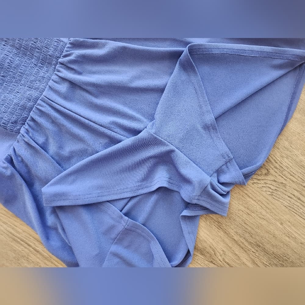 Express Vibrant Blue Strappy Romper - Thumbnail 7