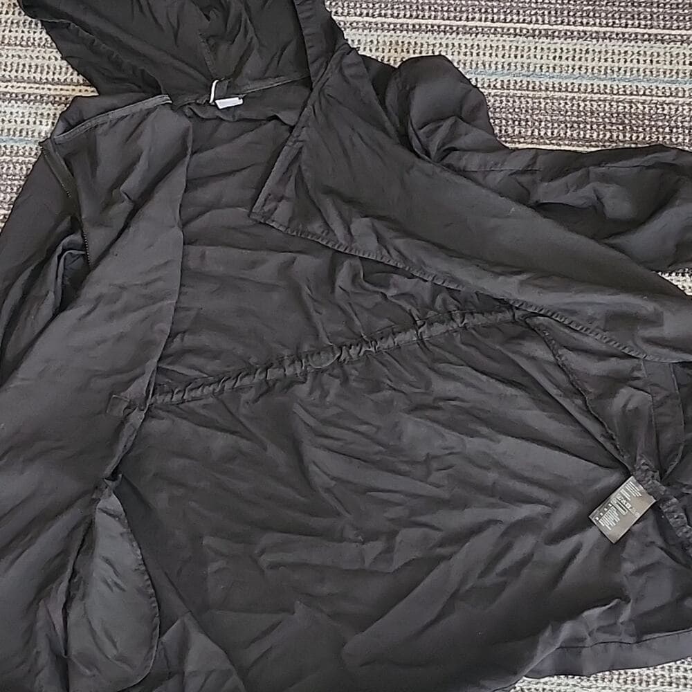 Divided by H&M Black Thin Lightweight Zip up Hooded Fitted Jacket - Thumbnail 4