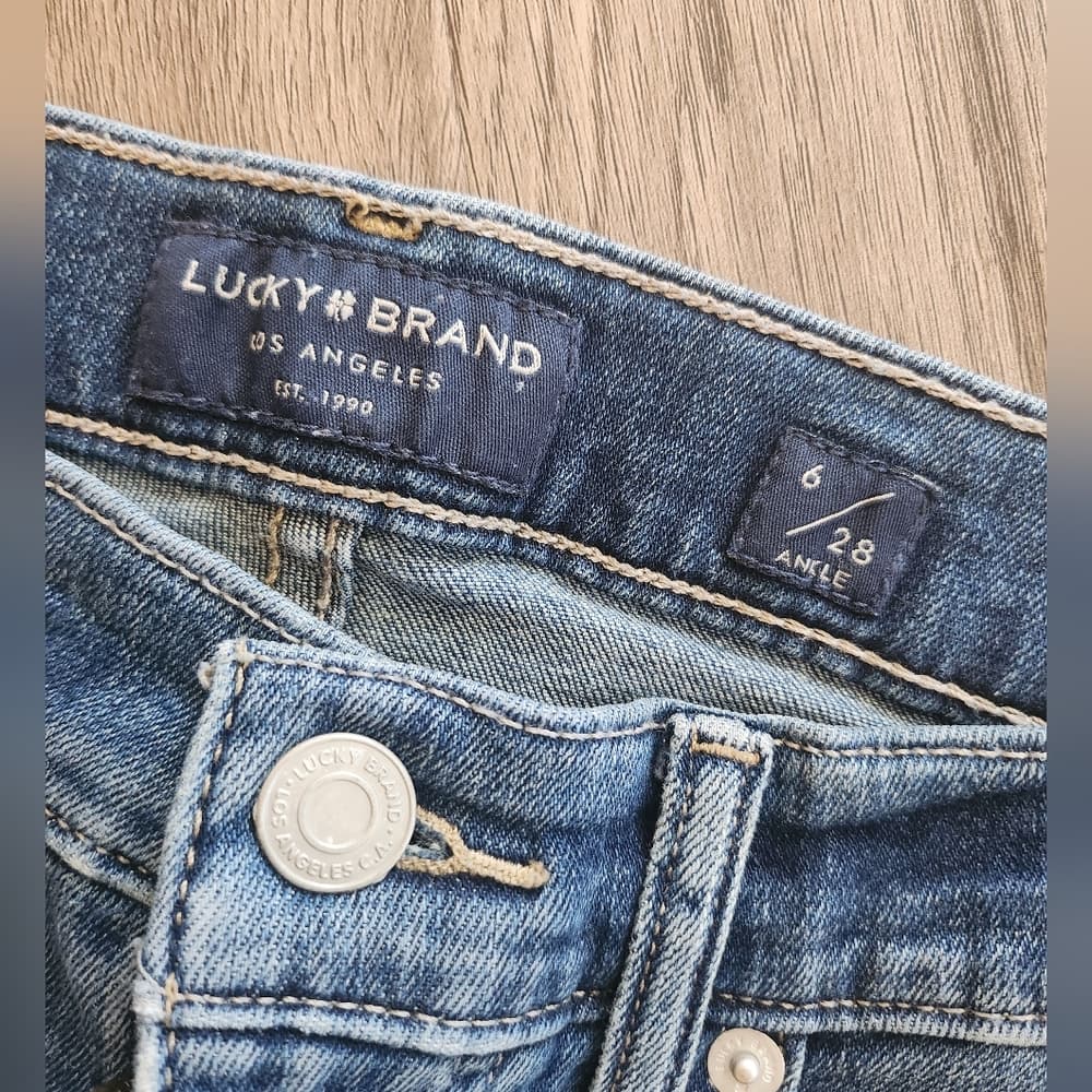 Lucky Brand Women's Bridgette Ripped Skinny Ankle High Rise Jeans - Thumbnail 3