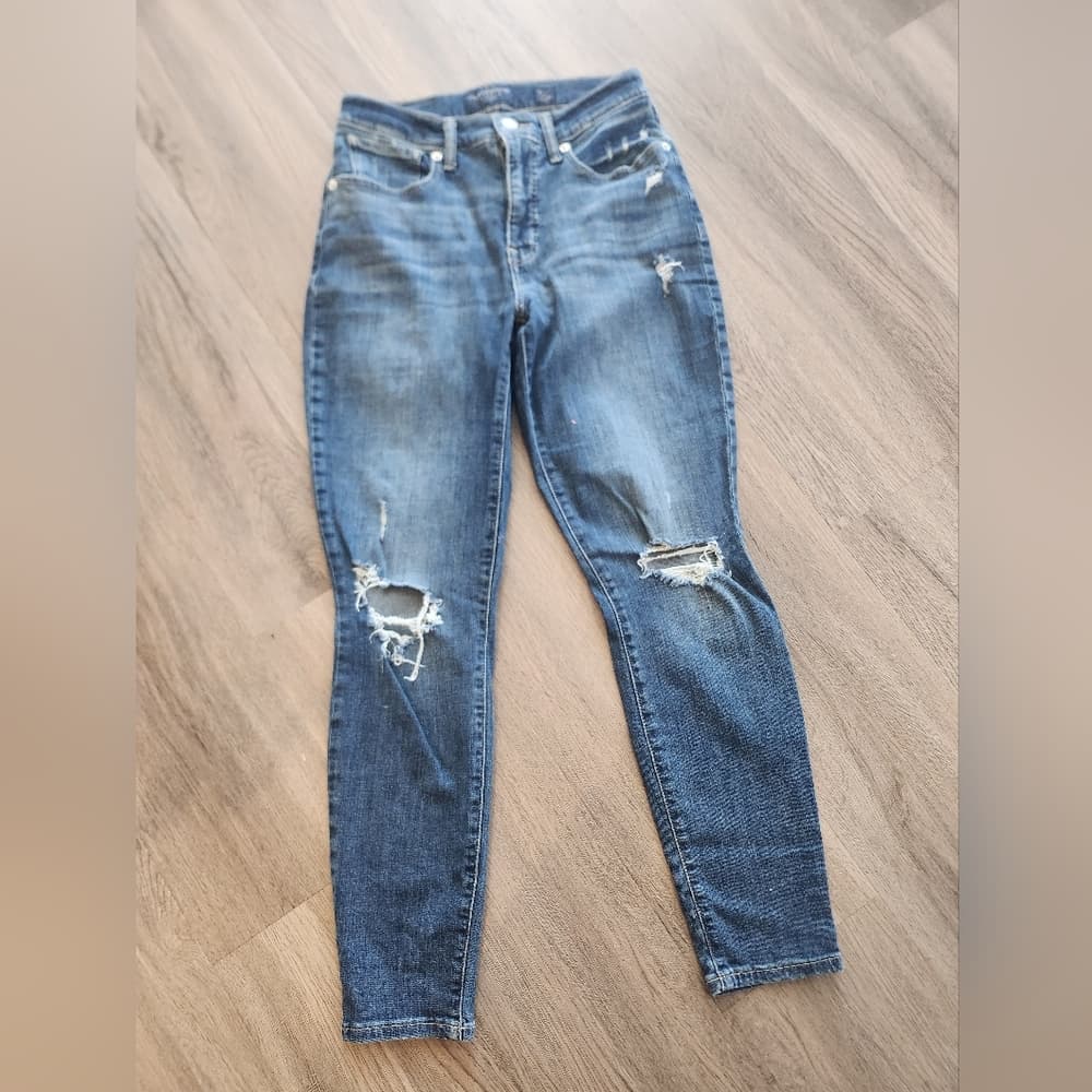 Lucky Brand Women's Bridgette Ripped Skinny Ankle High Rise Jeans - Thumbnail 10