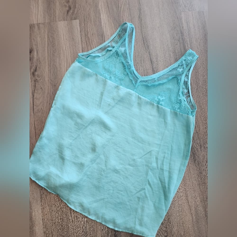 Maurices Aqua Lace Trim Tank Top Polyester - Thumbnail 7