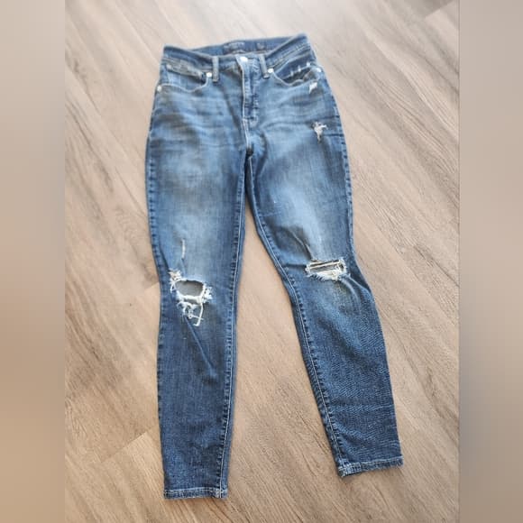 Lucky Brand Women's Bridgette Ripped Skinny Ankle High Rise Jeans - Thumbnail 11