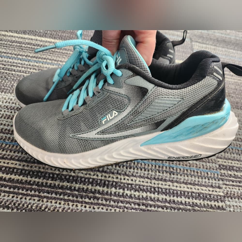 Fila Women's Turquiose and Grey Windspeed Athletic Running Shoe - Thumbnail 2