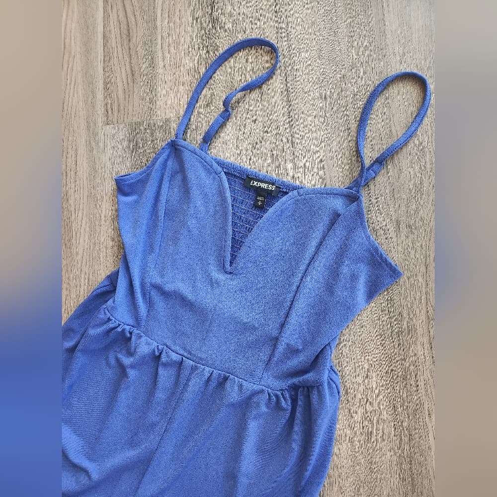Express Vibrant Blue Strappy Romper