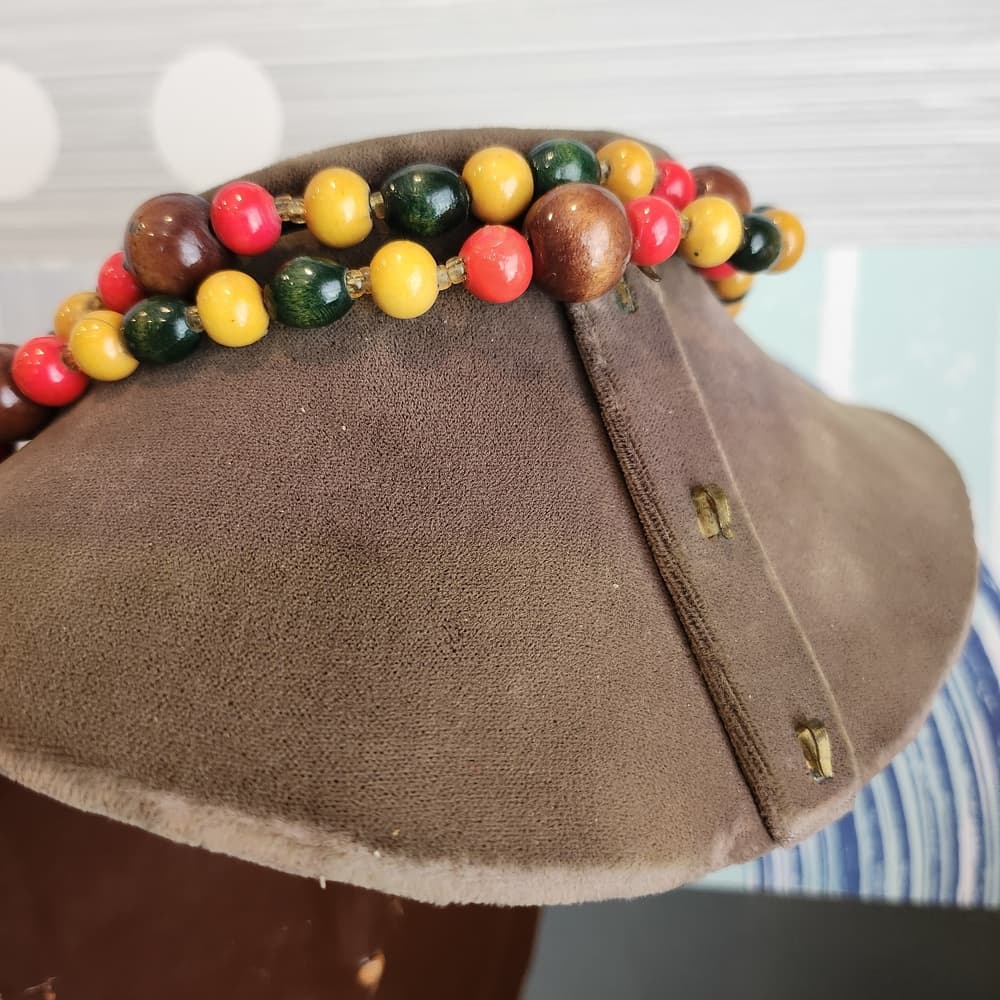 Vintage Wooden Multicolor Beaded Long Layering Necklace - Thumbnail 2