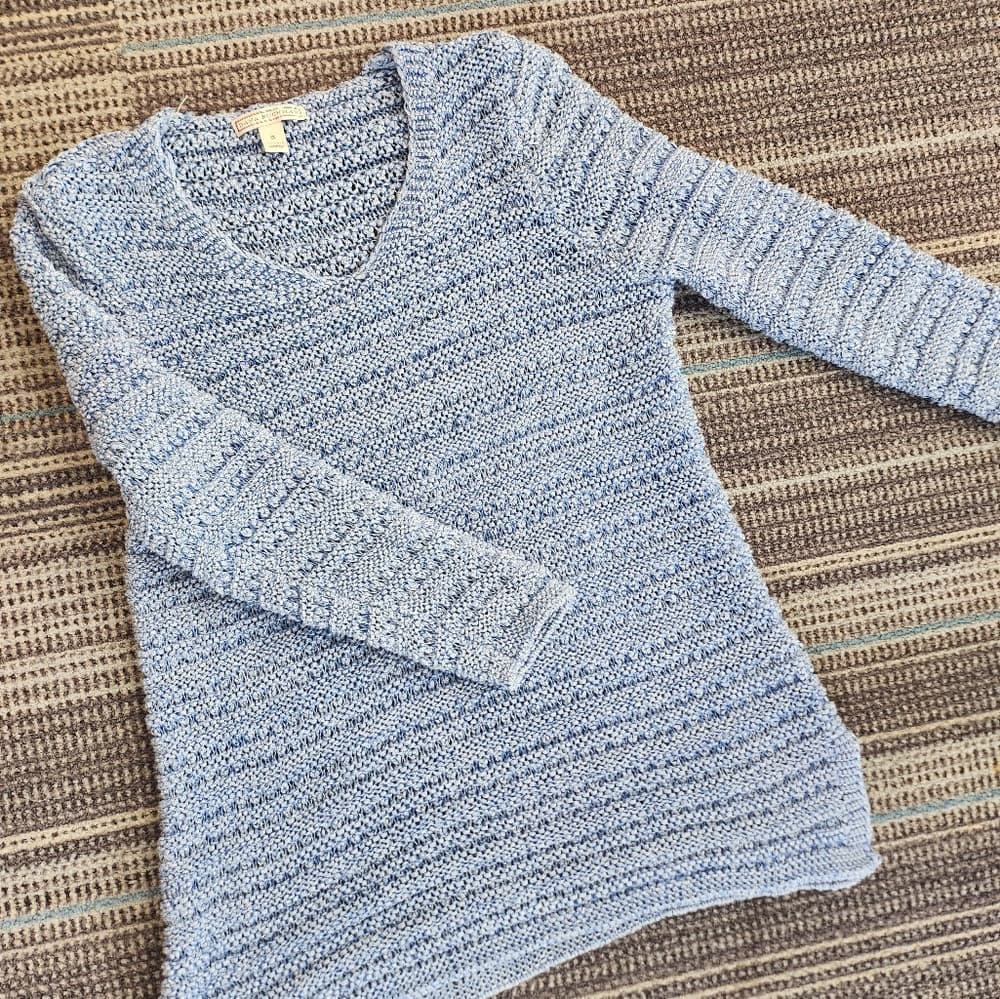 Blue Dana Buchman Light Blue Pullover Knit Sweater