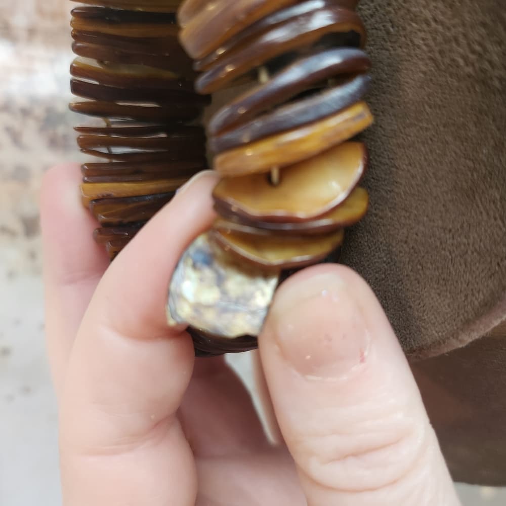 Brown and Tan Beaded Bracelet - Thumbnail 2