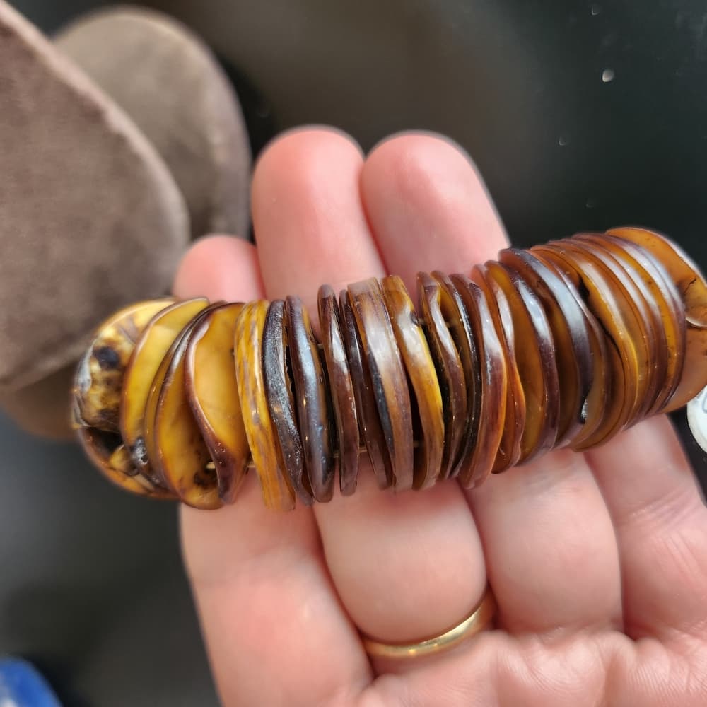 Brown and Tan Beaded Bracelet - Thumbnail 4