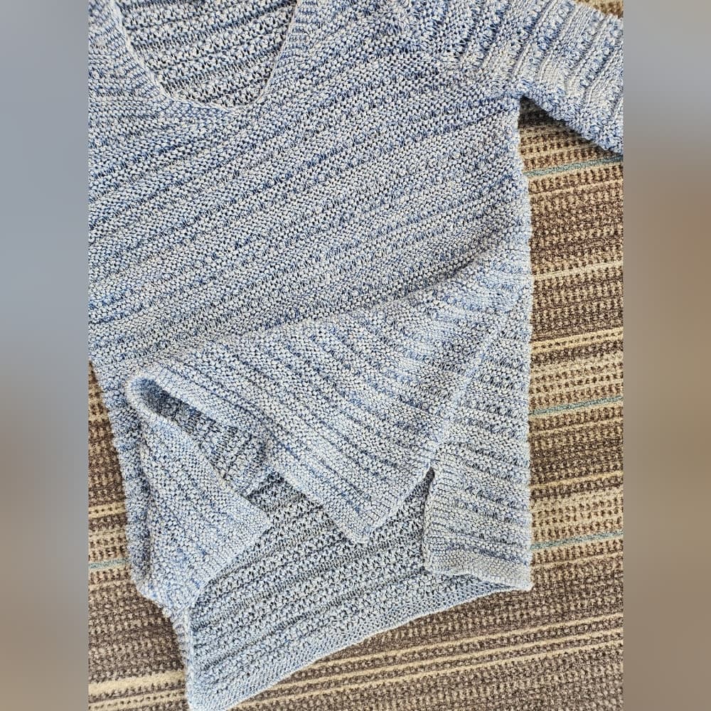Blue Dana Buchman Light Blue Pullover Knit Sweater - Thumbnail 5