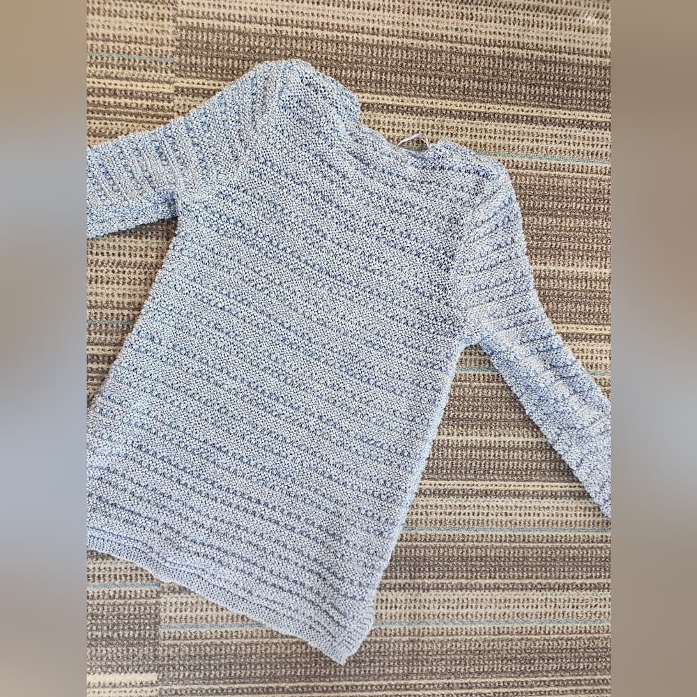 Blue Dana Buchman Light Blue Pullover Knit Sweater - Thumbnail 6