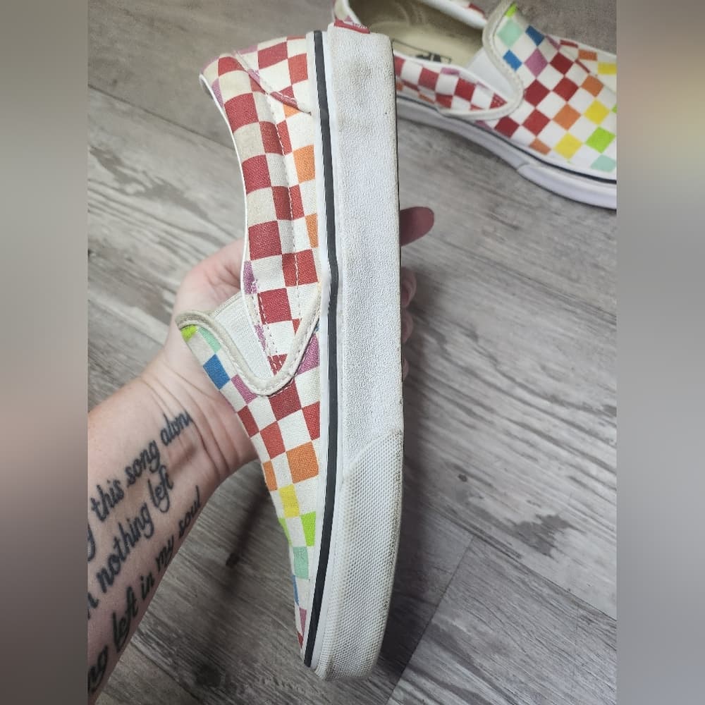 Vans Multicolor Checkered Slip-On Sneakers - Thumbnail 5