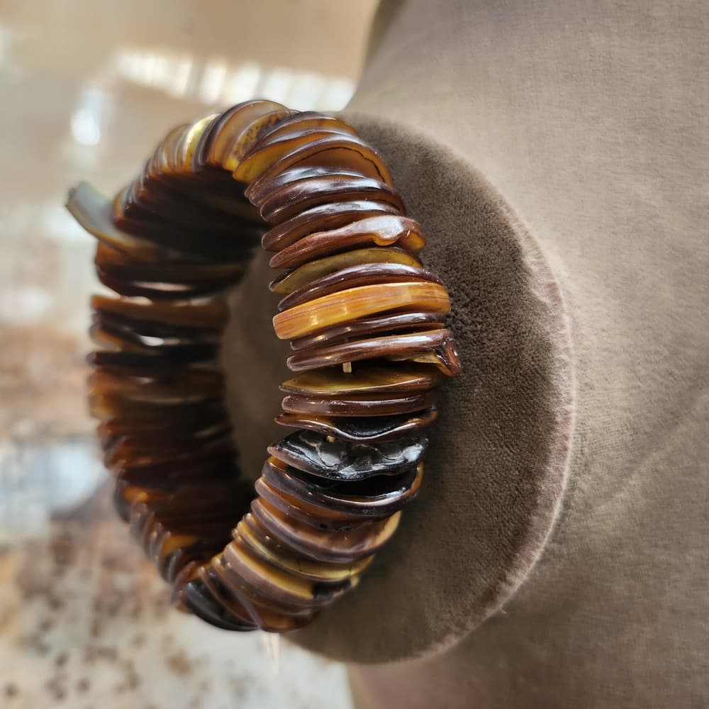 Brown and Tan Beaded Bracelet - Thumbnail 3