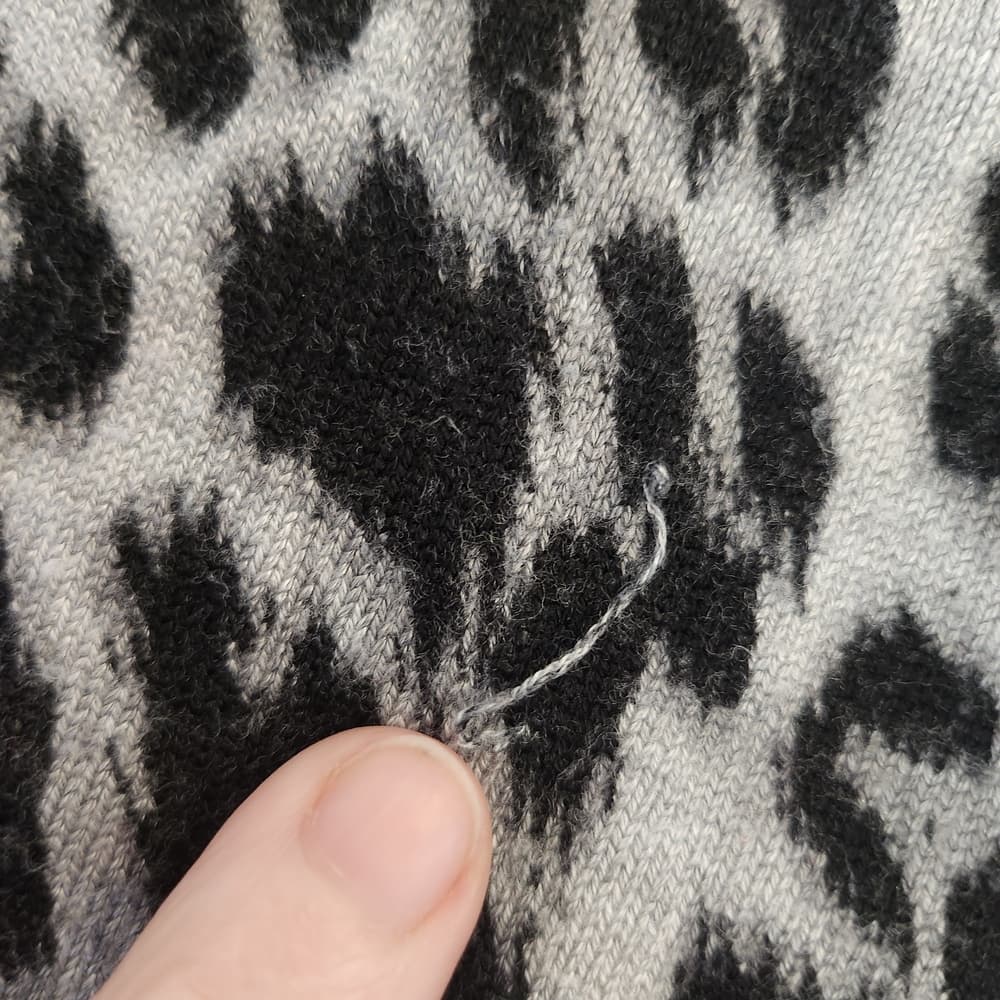 Soft Black And Grey Leopard Print Long Sleeve Sweater Top - Thumbnail 6