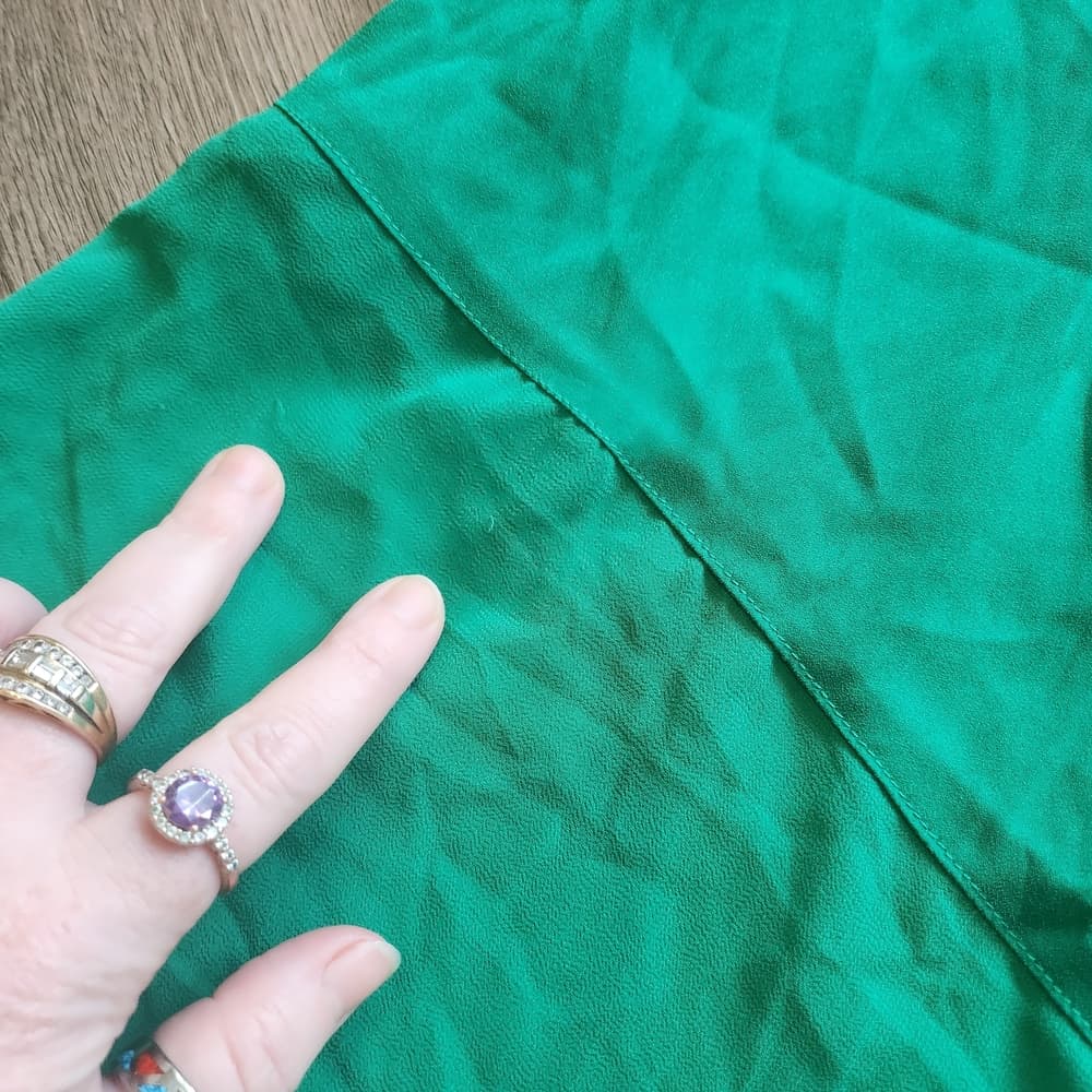 XOXO Teal Green Tank Top with Black Lace Accent - Thumbnail 3