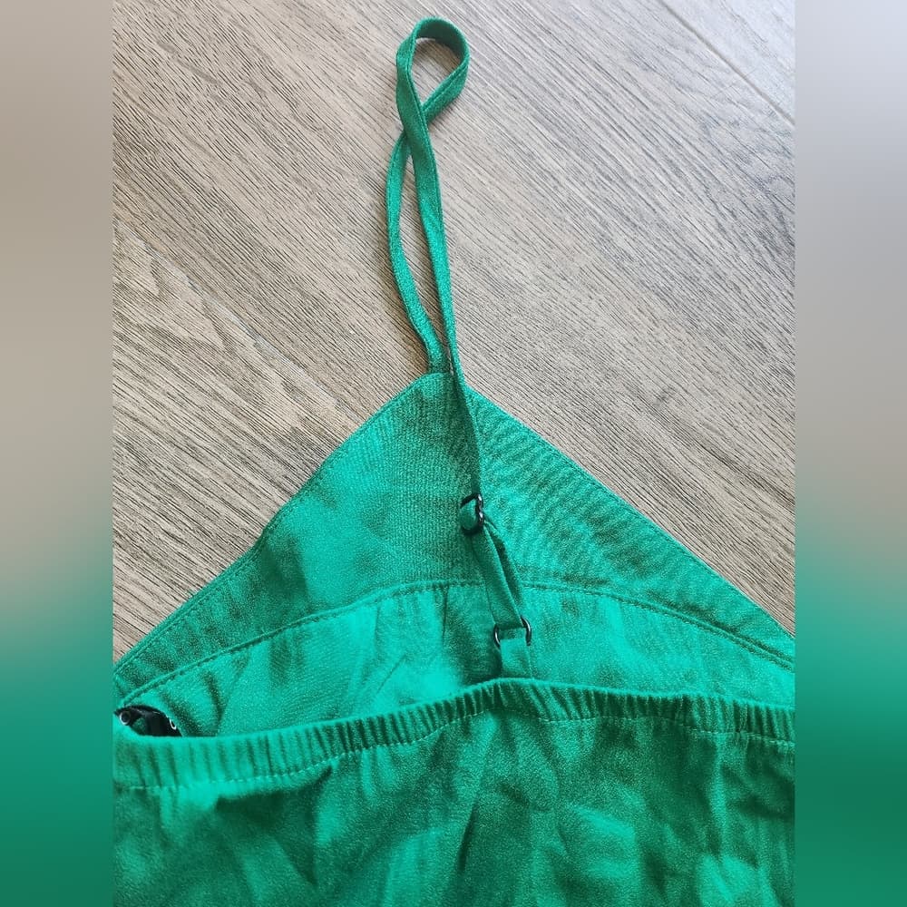 XOXO Teal Green Tank Top with Black Lace Accent - Thumbnail 8
