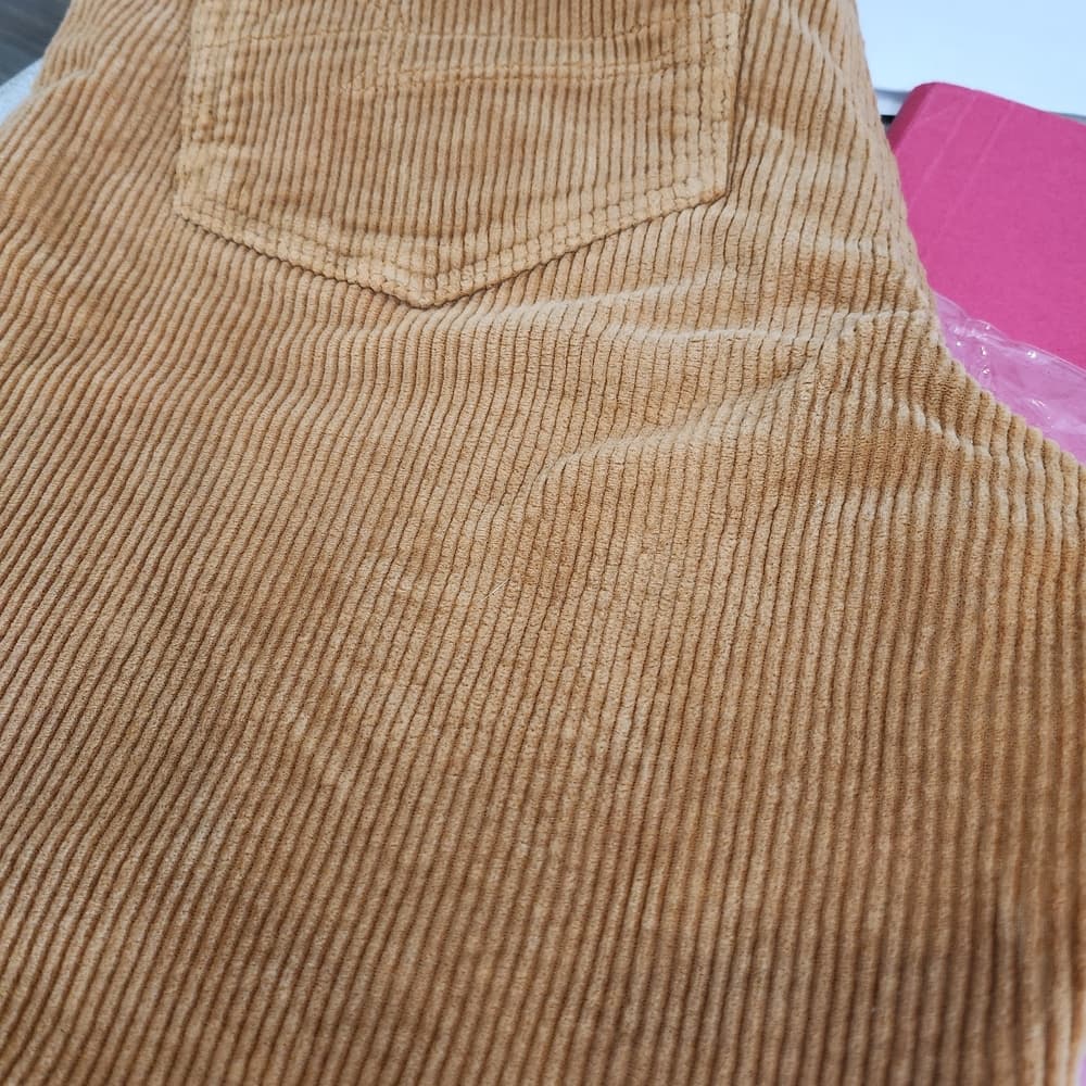 American Eagle Outfitters Tan Corduroy Pants Cropped Folded Hem Super Stretch - Thumbnail 11