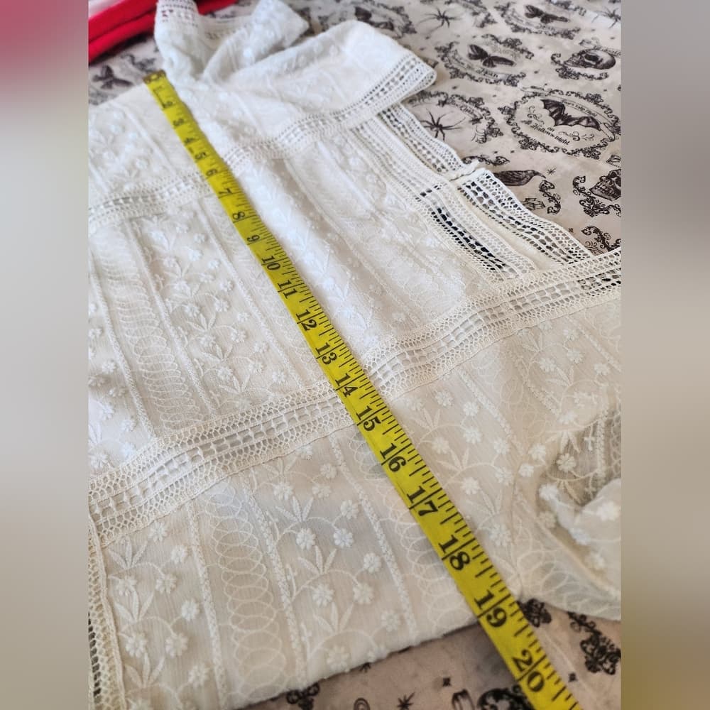 Abercrombie & Fitch Elegant Creamy White Lace Dress - Thumbnail 15