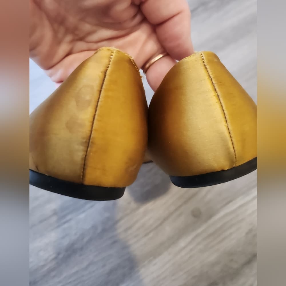 Ann Taylor Golden YellowBow Tie Pointed Toe Women's Slip On Flats - Thumbnail 7