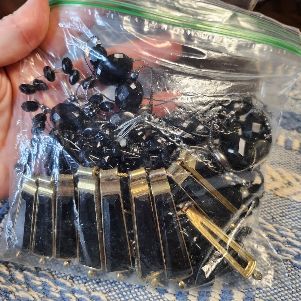 Elegant Bold Black Sparkle Statement Necklace Bundle - Thumbnail 7