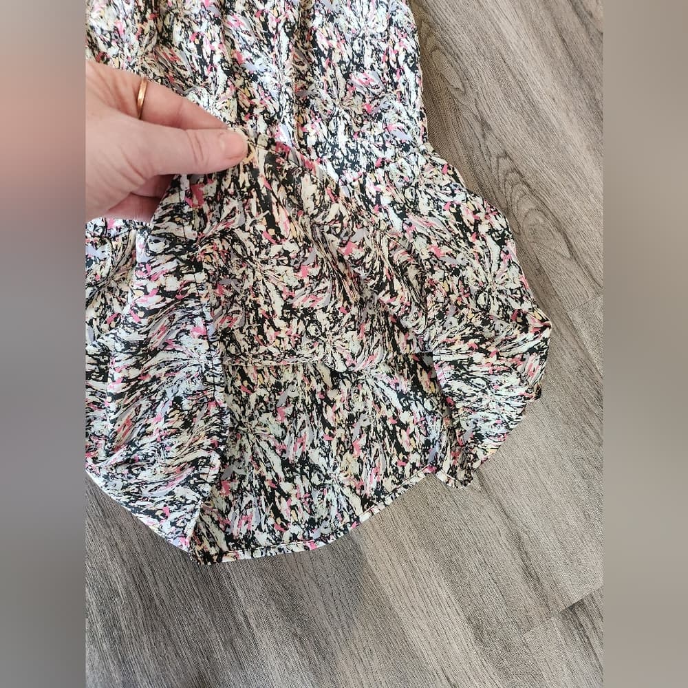 Cute Cream And Pink Spaghetti Strap Mini Polyester Dress With Pockets - Thumbnail 4