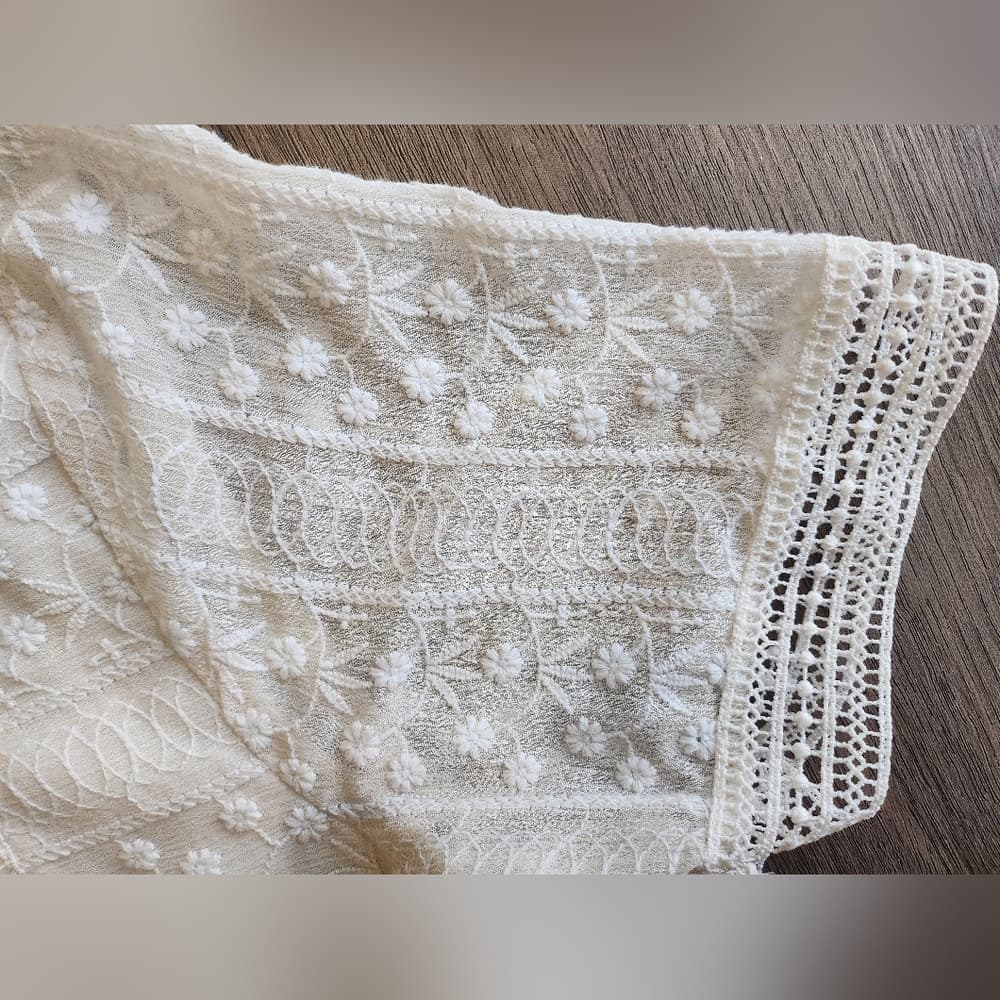 Abercrombie & Fitch Elegant Creamy White Lace Dress - Thumbnail 4