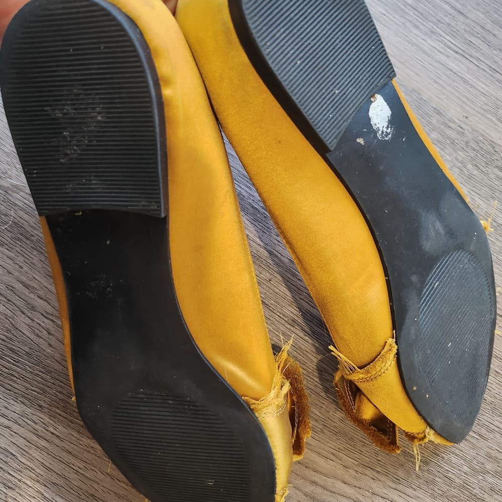 Ann Taylor Golden YellowBow Tie Pointed Toe Women's Slip On Flats - Thumbnail 8