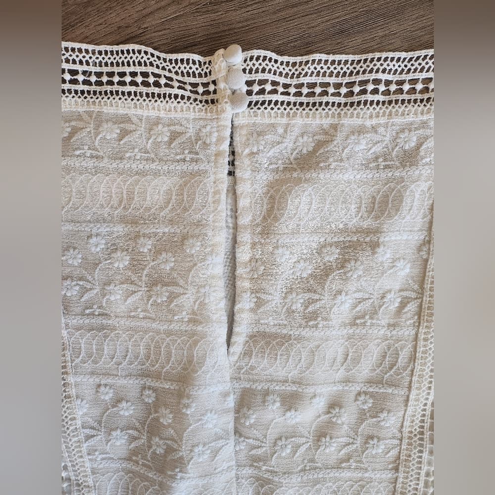 Abercrombie & Fitch Elegant Creamy White Lace Dress - Thumbnail 7
