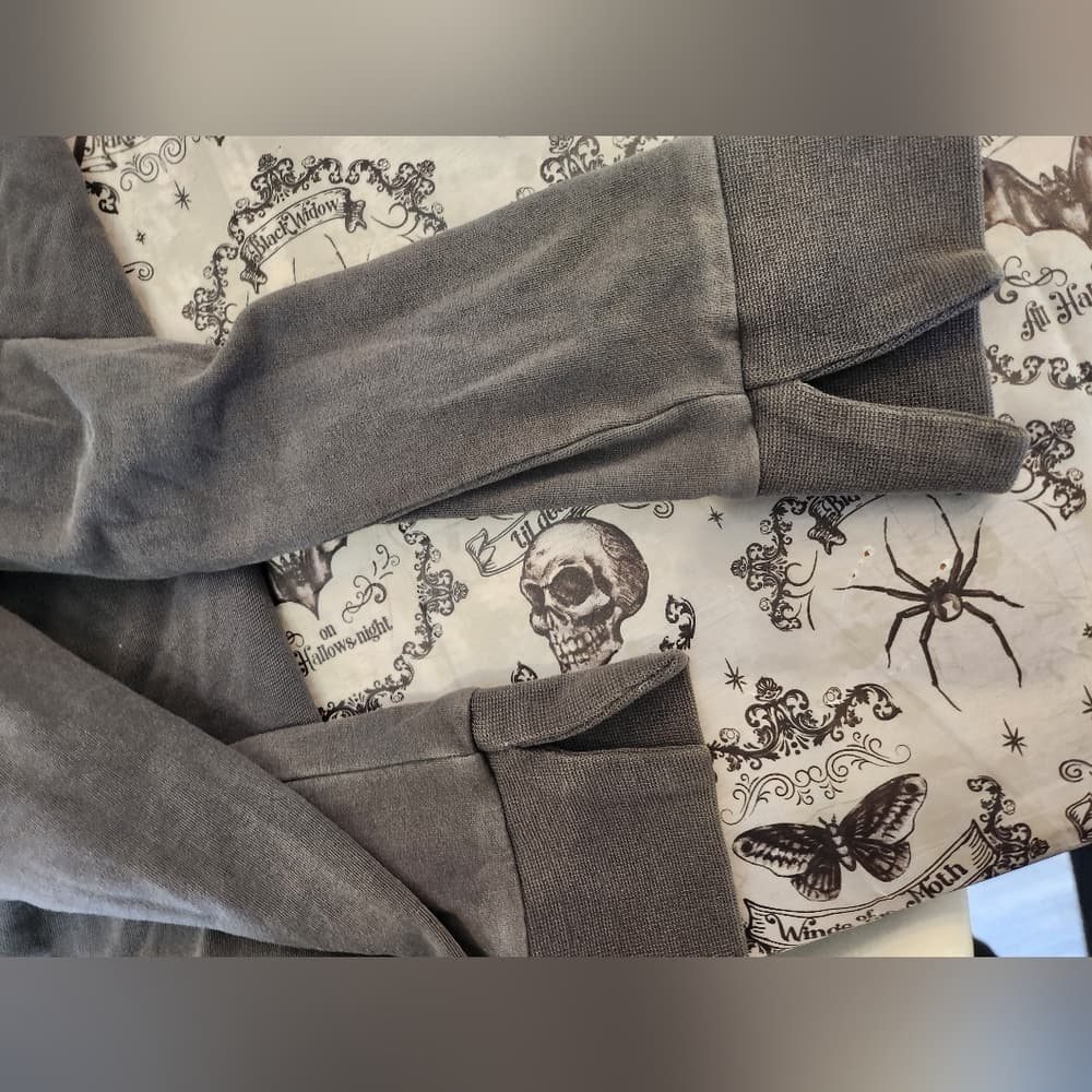 Amuse Gray Fringed Zip Up Oversized Hooded Sweatshirt - Thumbnail 6