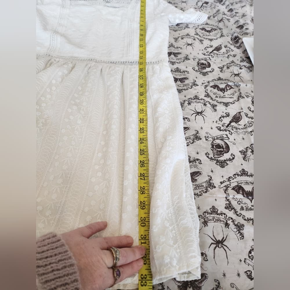Abercrombie & Fitch Elegant Creamy White Lace Dress - Thumbnail 13