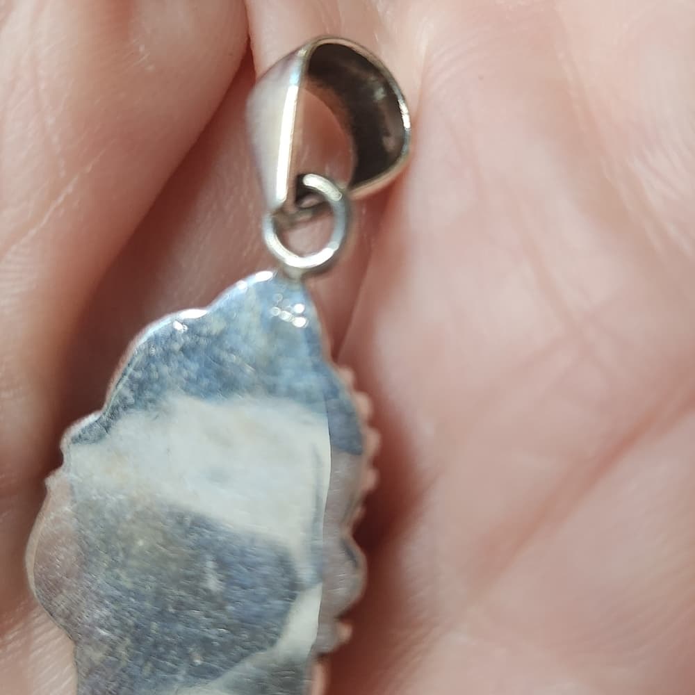 New- Genuine Golden Hills & Paloma Turquoise Double Pendant | Sterling Silver - Thumbnail 11