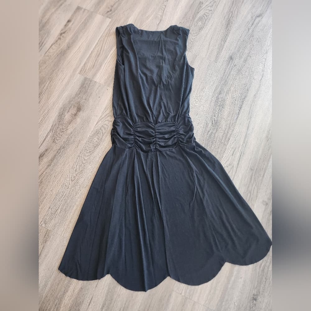 Vintage Nicole Miller Elegant Sleeveless Midnight Cocktail Dress - Thumbnail 6