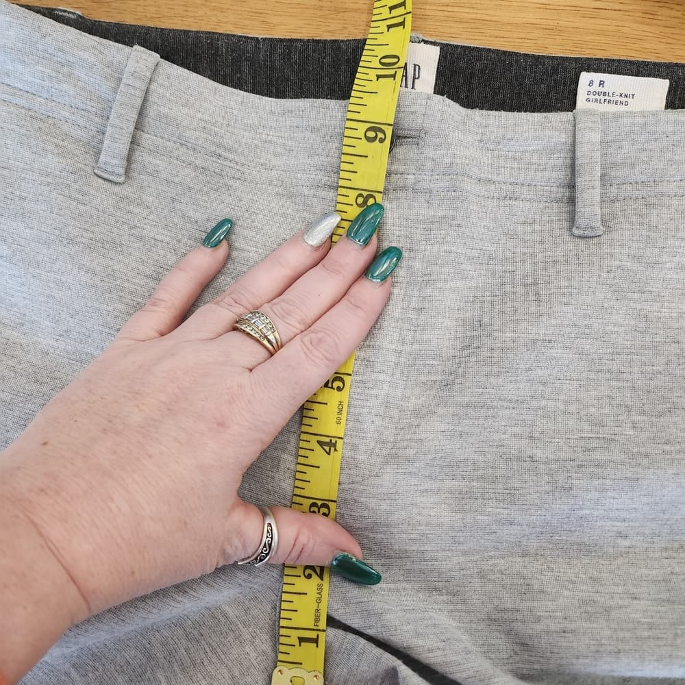 GAP Heather Gray Double-Knit Work Slacks Pants With Pockets - Thumbnail 12