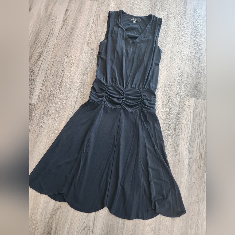 Vintage Nicole Miller Elegant Sleeveless Midnight Cocktail Dress - Thumbnail 10