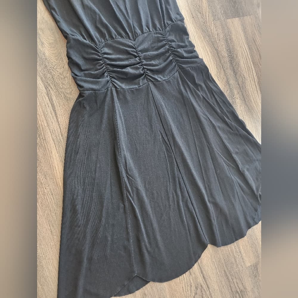 Vintage Nicole Miller Elegant Sleeveless Midnight Cocktail Dress - Thumbnail 2