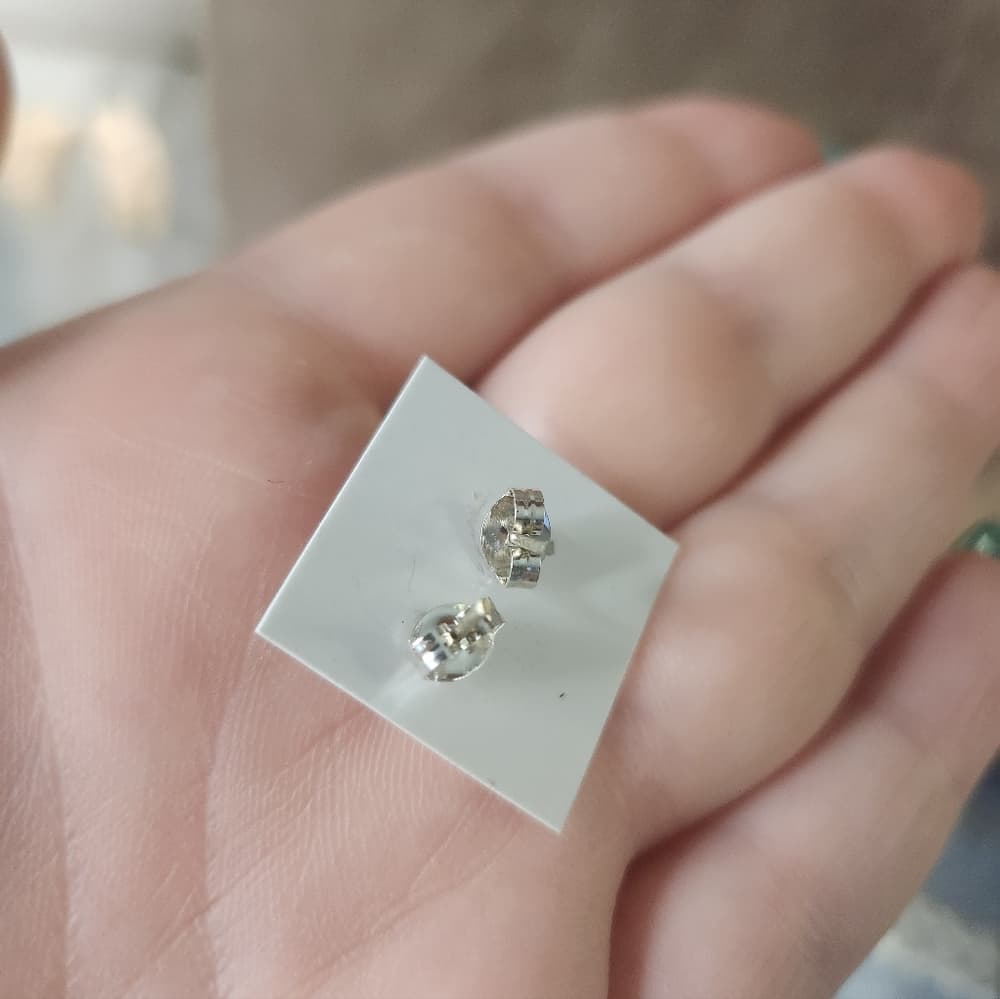 New Navajo Round Turquoise 925 Sterling Silver Stud Earrings Native Handmade - Thumbnail 4