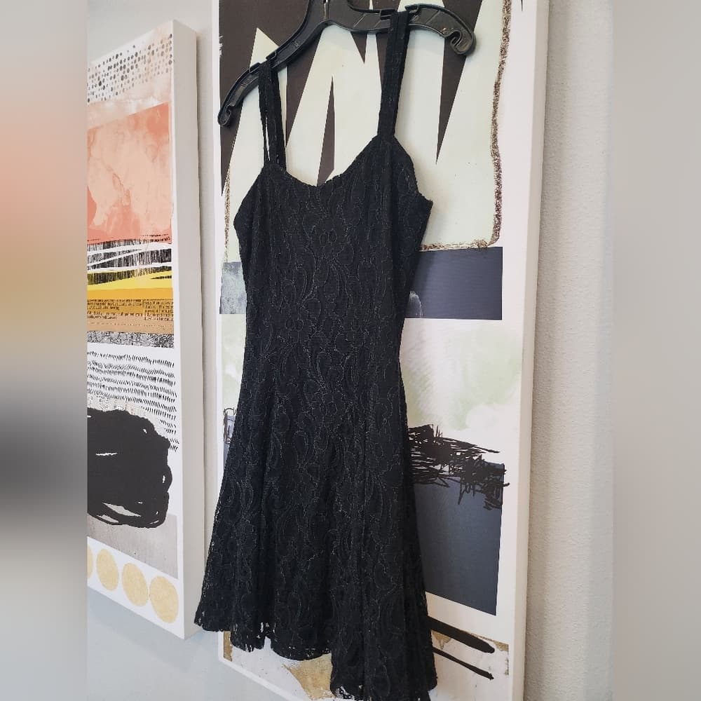 Vintage Black Lace 1990's All That Jazz Dress - Thumbnail 6