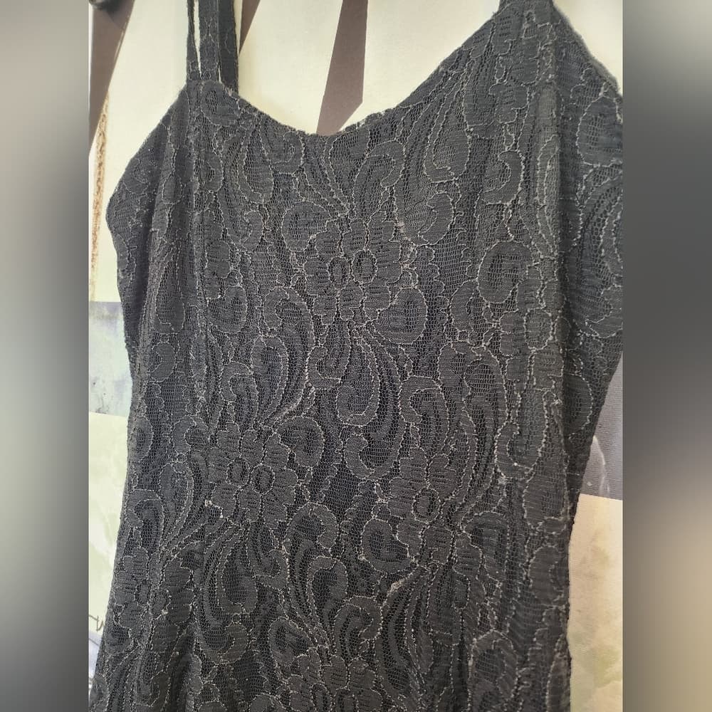 Vintage Black Lace 1990's All That Jazz Dress - Thumbnail 7