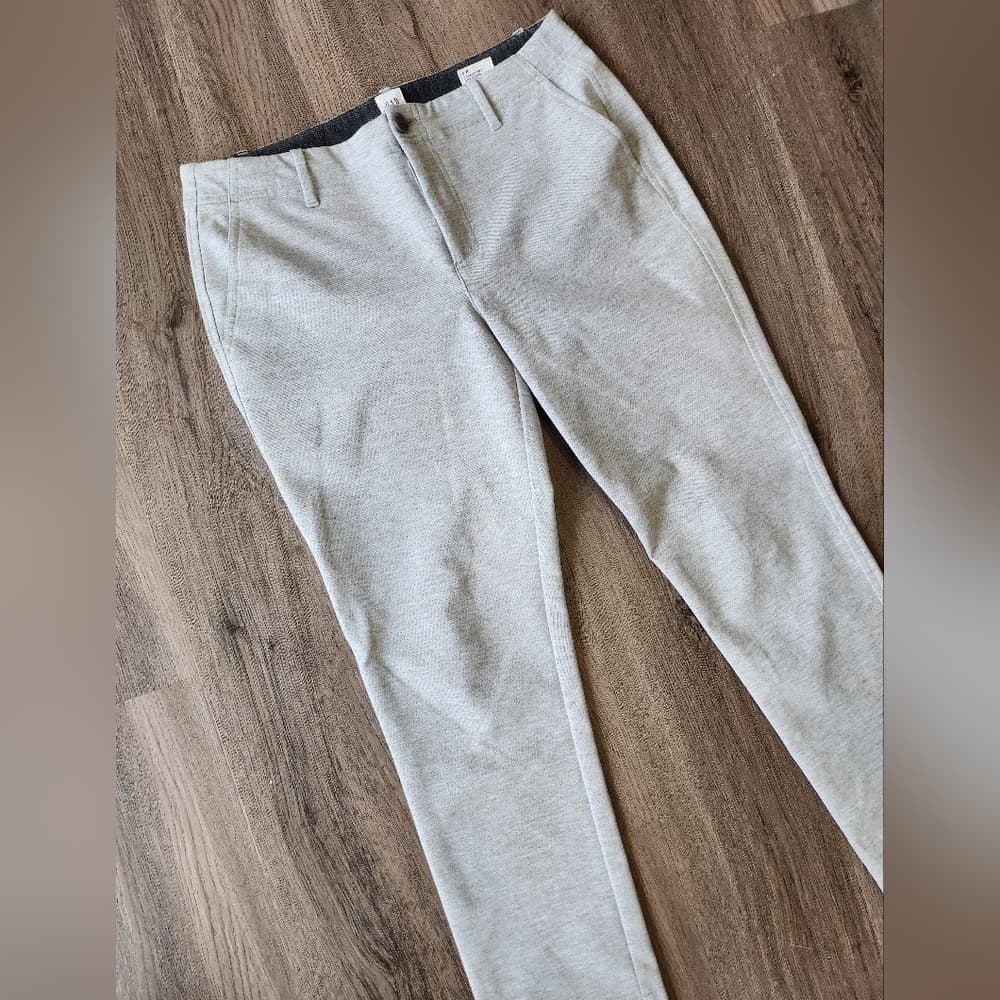 GAP Heather Gray Double-Knit Work Slacks Pants With Pockets