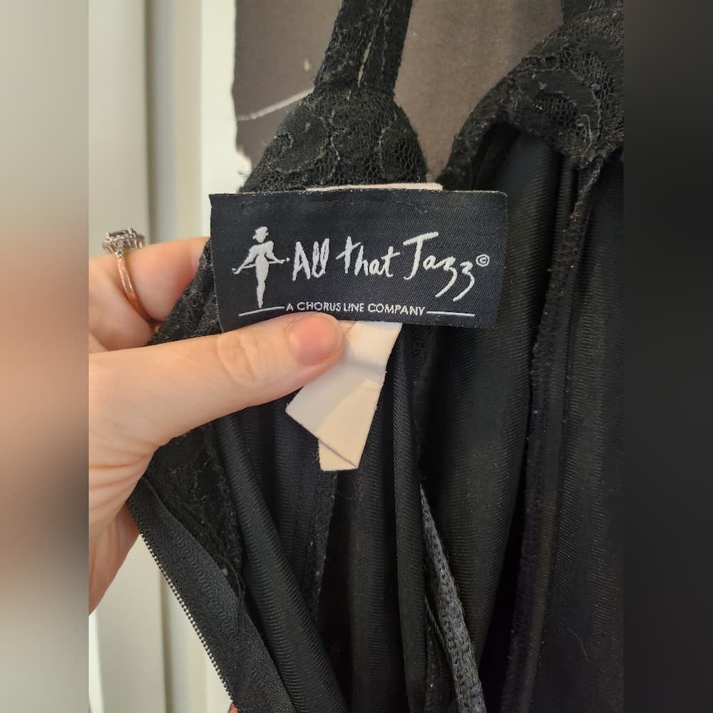 Vintage Black Lace 1990's All That Jazz Dress - Thumbnail 8