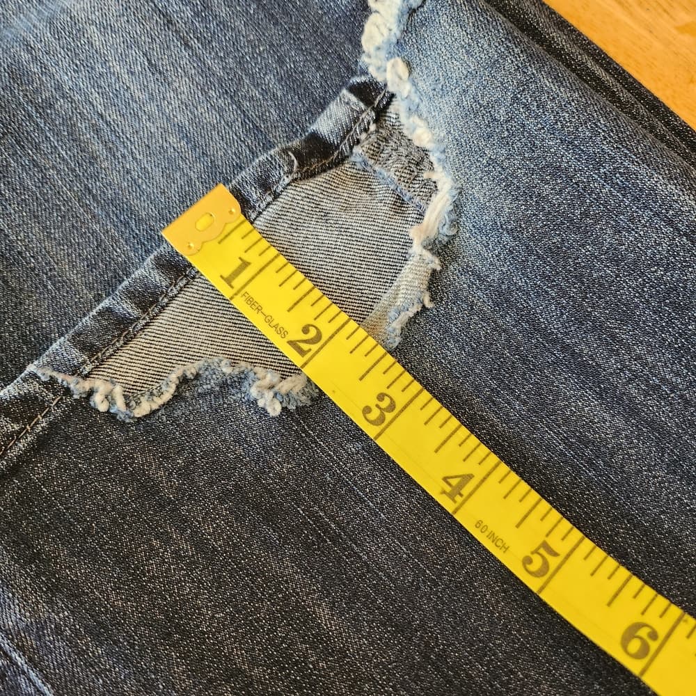 Women's EWN Nice Dark Blue Denim Boot Cut Jeans With Heel Bites - Thumbnail 10