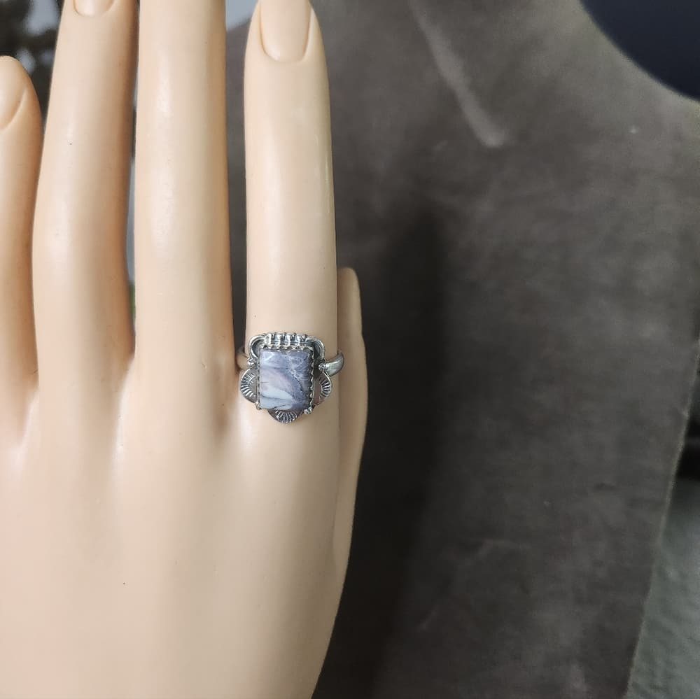 Porcelain Jasper Sterling Silver Ring | 925 Statement Stone | Boho Artisan - Thumbnail 4