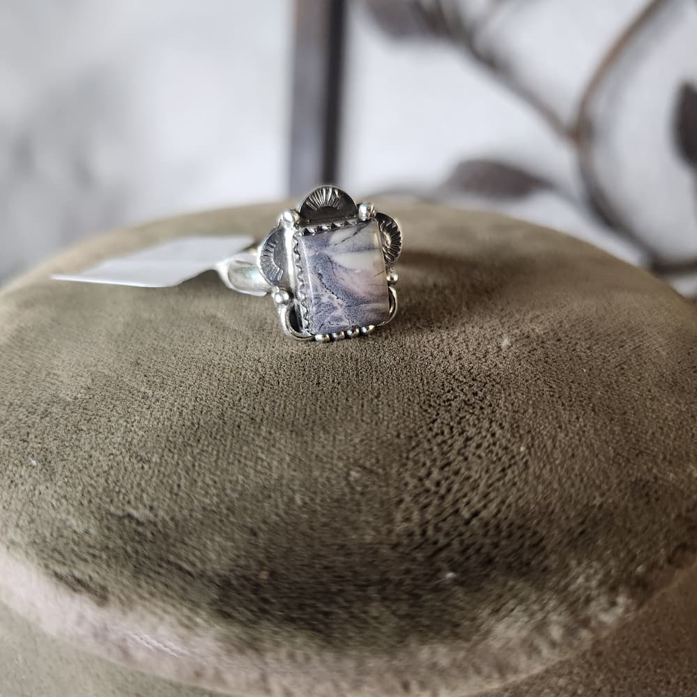 Porcelain Jasper Sterling Silver Ring | 925 Statement Stone | Boho Artisan - Thumbnail 7